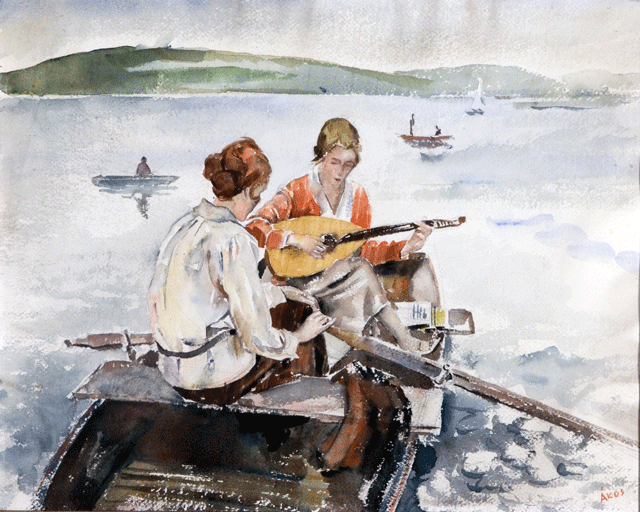 Zwei Frauen im Boot